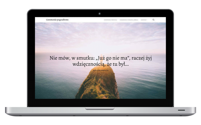 mockup strony internetowej ceremonie